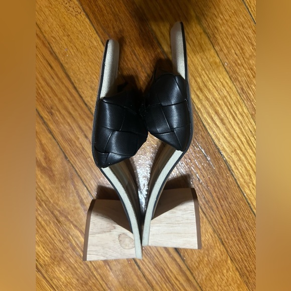 Dolce Vita Moly Black Stella Slip On Squared Open Toe Block Heeled Sandals 7.5 - Picture 3 of 9